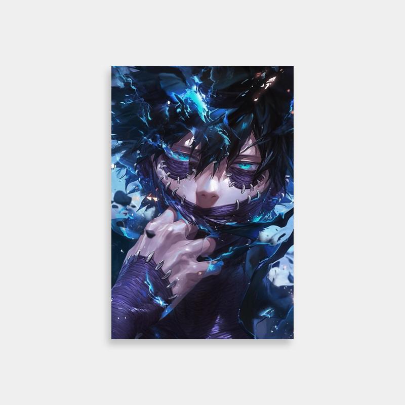 Dabi My Hero Academia Character Poster - Black Hair & Blue Eyes
