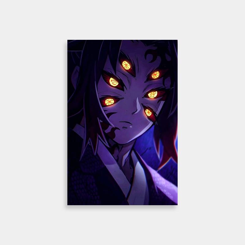 Kokushibo Demon Slayer Glowing Eyes Poster - Anime Decor