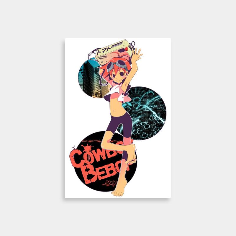 Edward Wong Cowboy Bebop Dancing Poster - Sunglasses Character Art