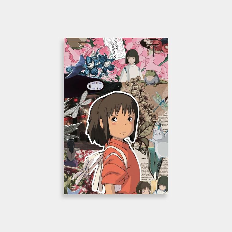 Chihiro Ogino Surrounded by Flowers – Spirited Away Art
