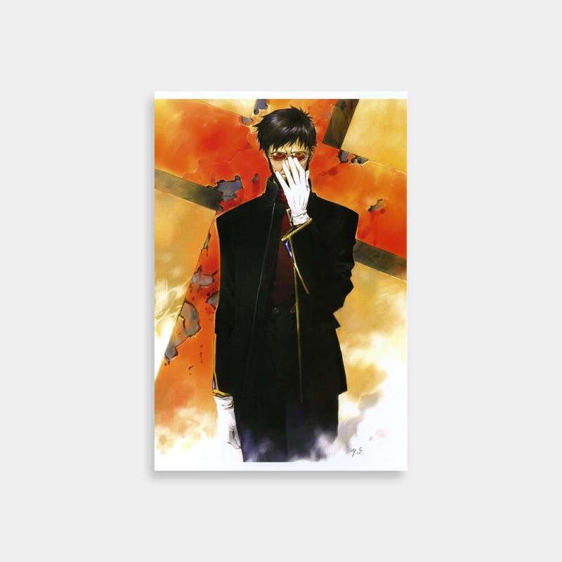 Gendo Ikari Dramatic Neon Genesis Evangelion Wall Art