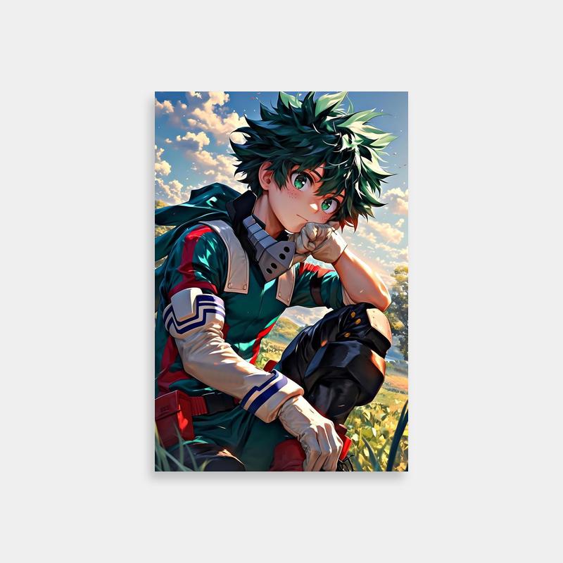 Izuku Midoriya My Hero Academia Wall Decor - Anime Character in Grass