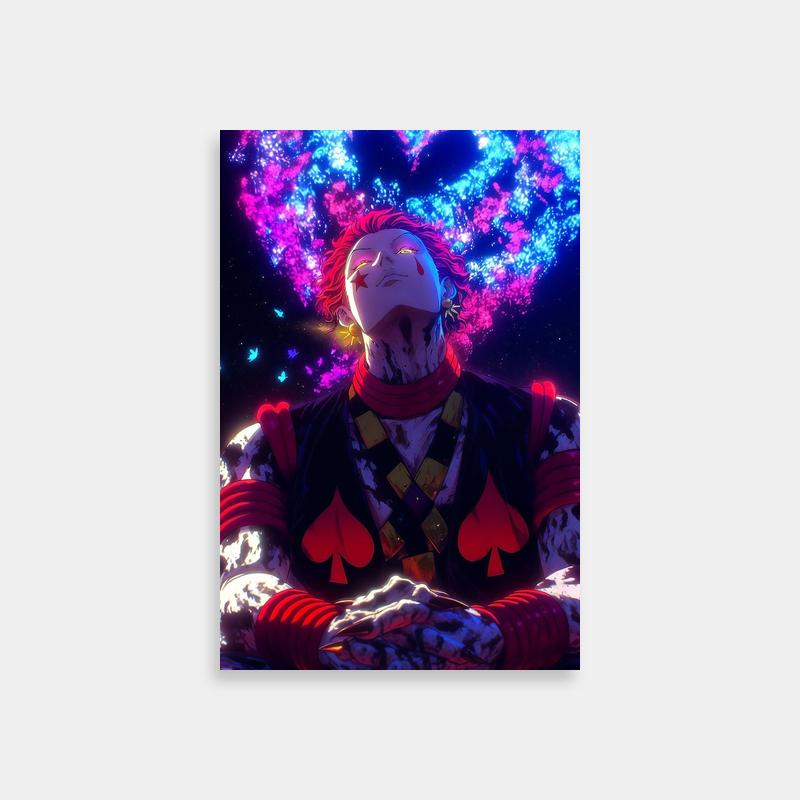 Hisoka Hunter x Hunter Clown & Heart Wreath Poster