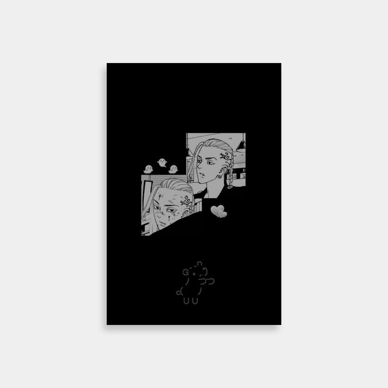 Draken Tokyo Revengers Dark-Themed Poster - Two Characters Gazing