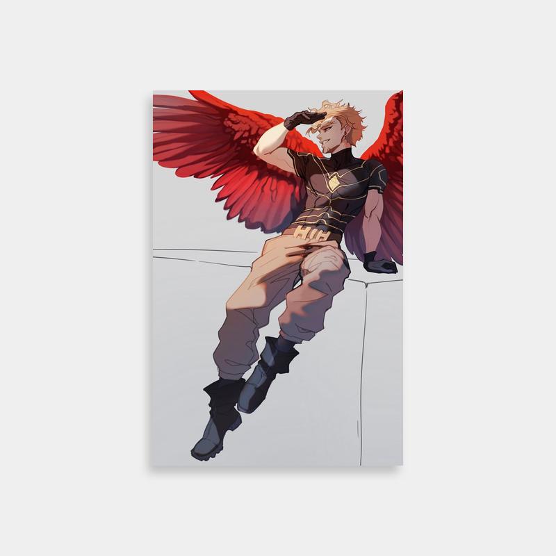 Hawks My Hero Academia Poster - Winged Hero Perched on Pole