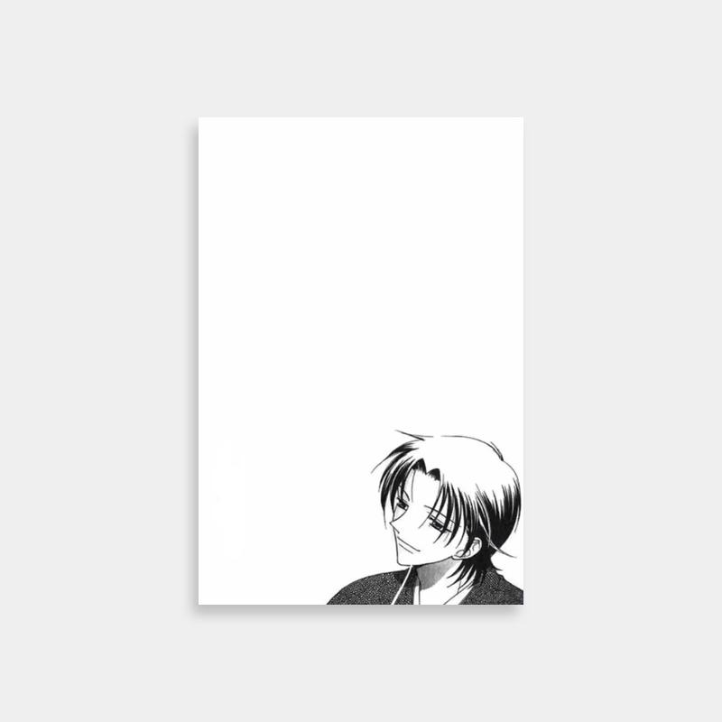 Shigure Sohma Fruits Basket Wall Art - Black and White Cell Sketch