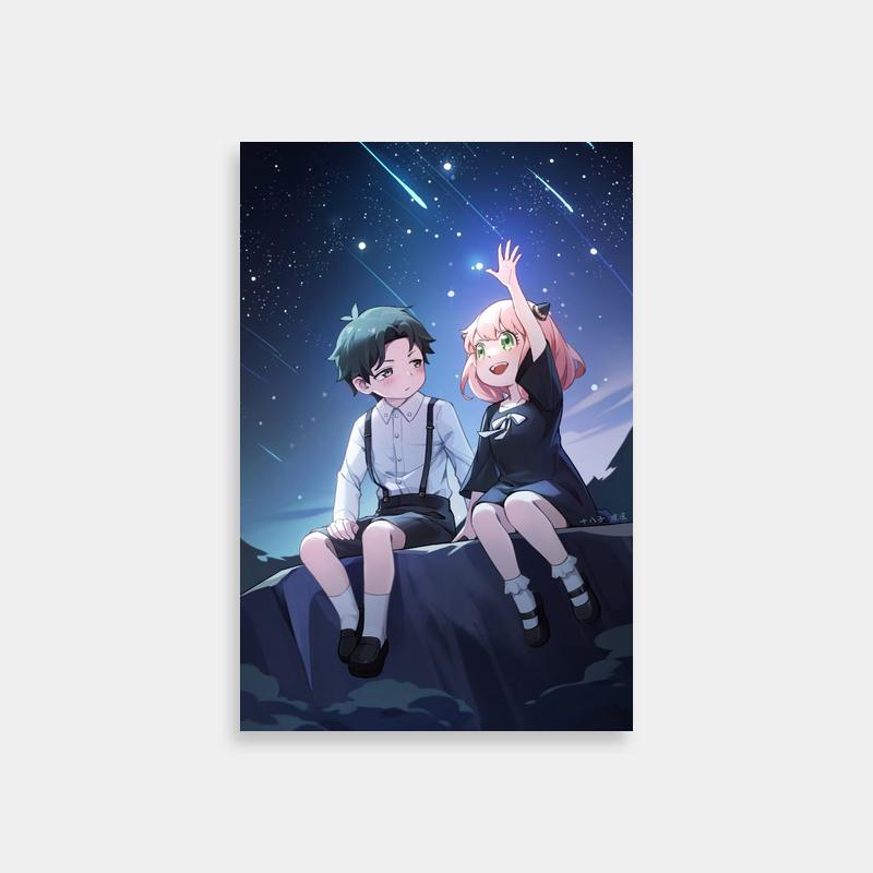 Damian Desmond & Anya Spy x Family Poster - Stargazing Scene