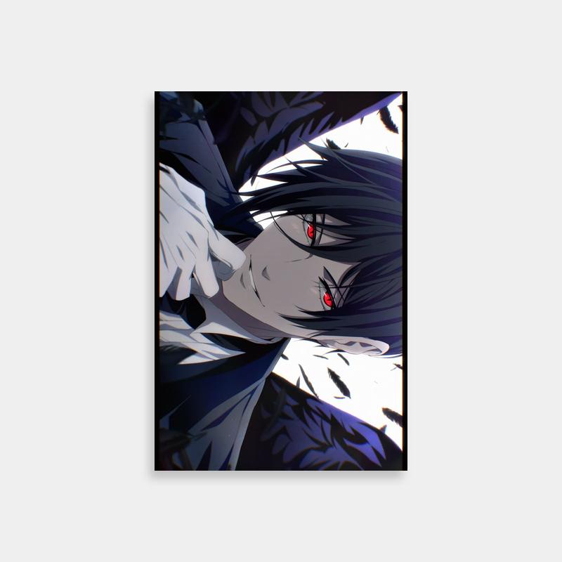 Black Butler Sebastian Michaelis Art - Red Eyes & Black Hair