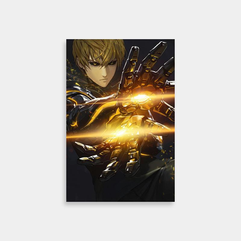 Genos One Punch Man Art - Character with Yellow Light Energy