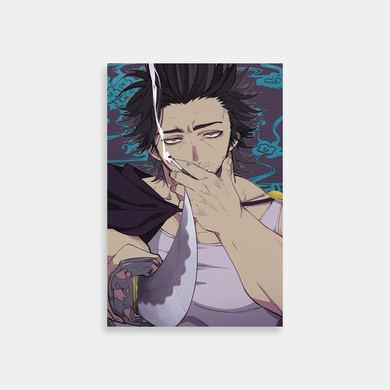 Yami Sukehiro Black Clover Anime Print - Knife in Mouth