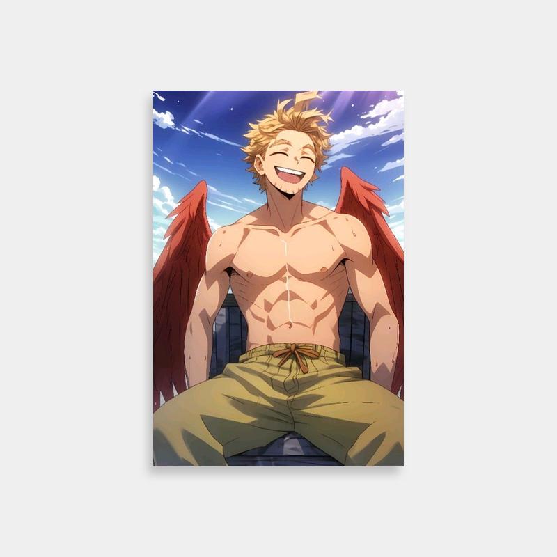 Hawks My Hero Academia Poster - Shirtless with Wings Spread