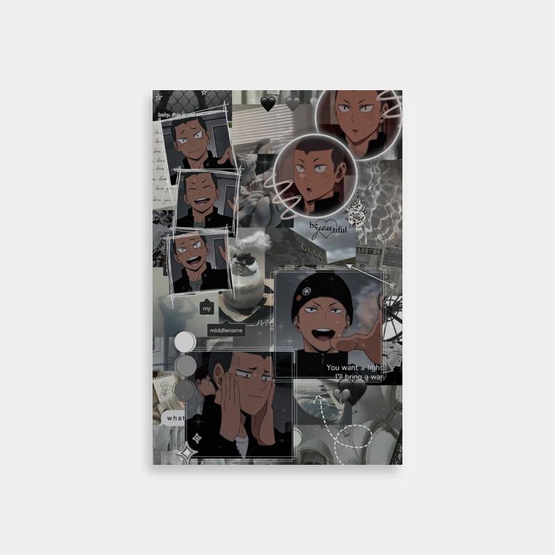 Tanaka Ryuunosuke Haikyuu Anime Collage Poster