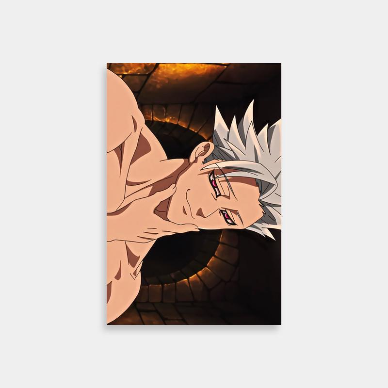Ban Seven Deadly Sins Anime Poster - White Hair & Grey Eyes