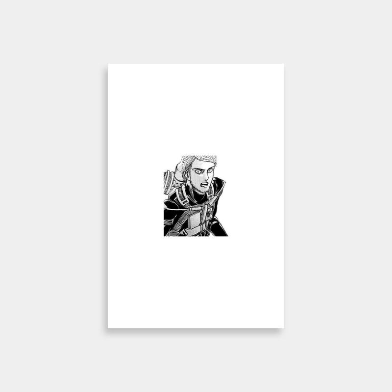 Jean Kirstein Attack on Titan Poster - Black and White Armor Art