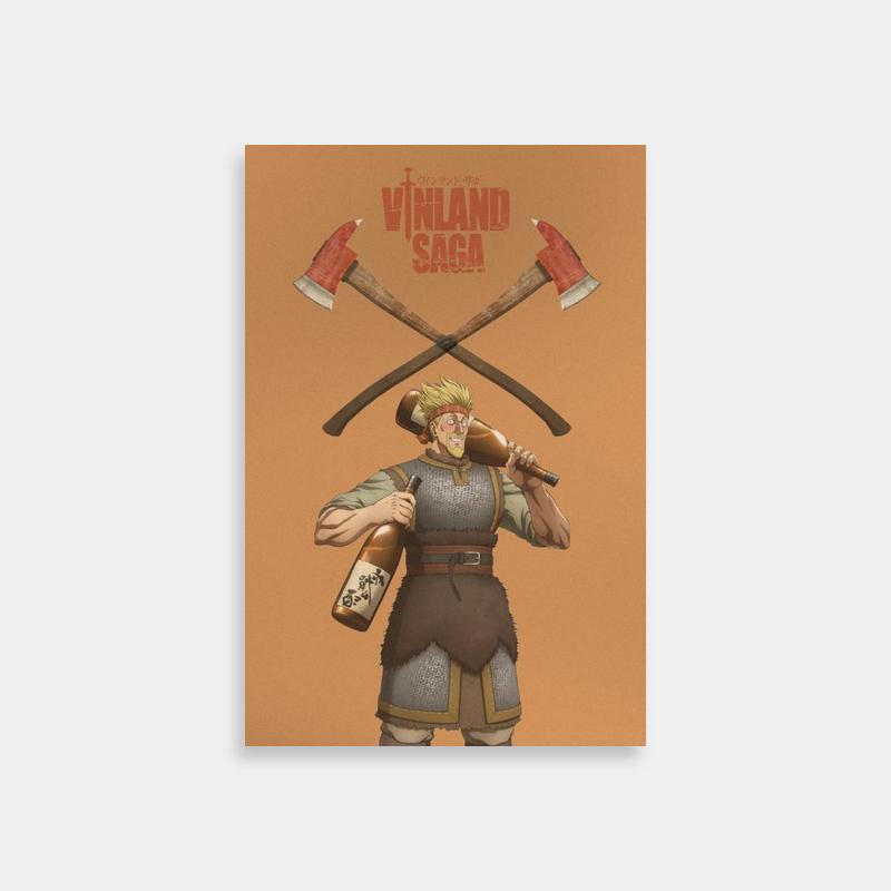 Thorkell Vinland Saga Cartoon Poster - Dual Axes Art