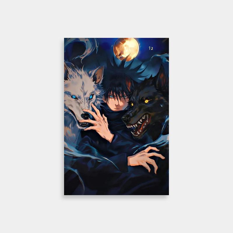 Megumi Fushiguro Jujutsu Kaisen Poster - Two Wolves Art Print