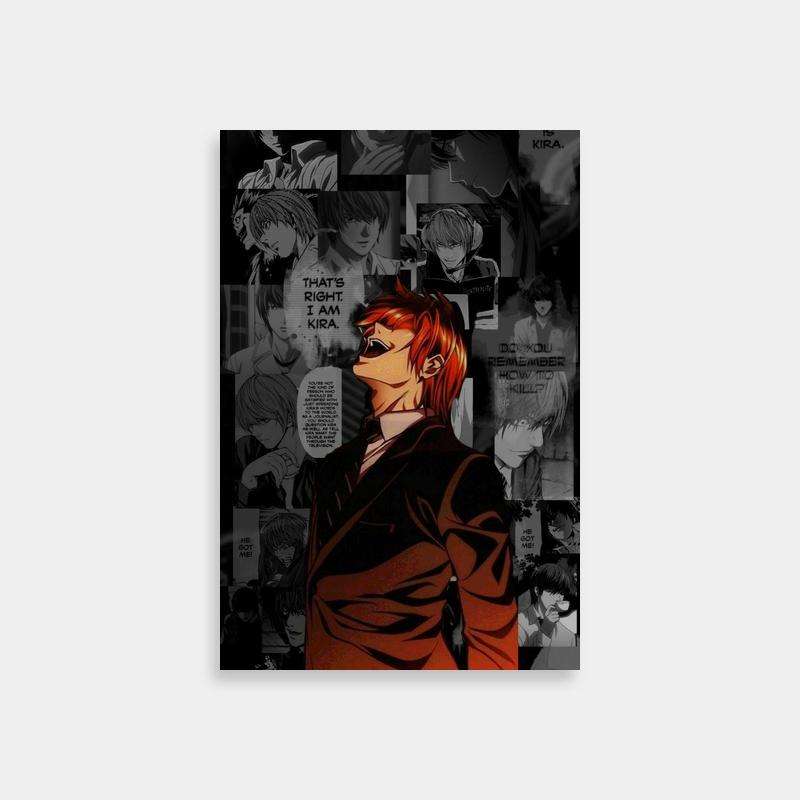Light Yagami Death Note Poster - Red-Haired Anime Character