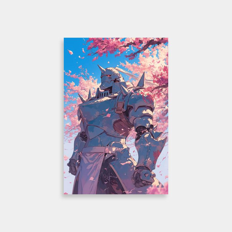 Alphonse Elric Pink Trees Anime Landscape Poster