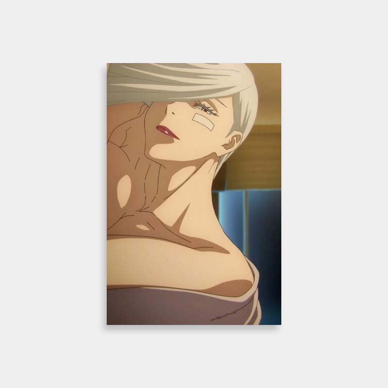 Mei Mei Jujutsu Kaisen Poster - White-Haired Anime Character Gazing Away