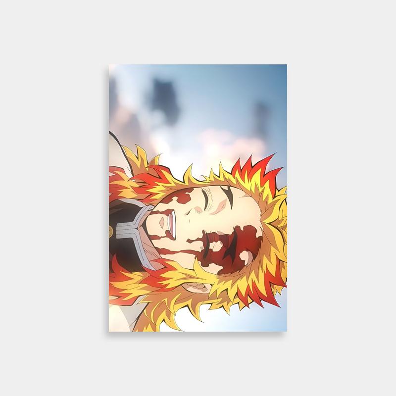 Rengoku Kyojuro Demon Slayer Fiery Outfit Poster