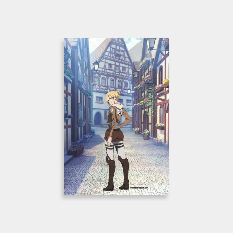 Annie Leonhart Attack on Titan Wall Art - Cobblestone Street Scene