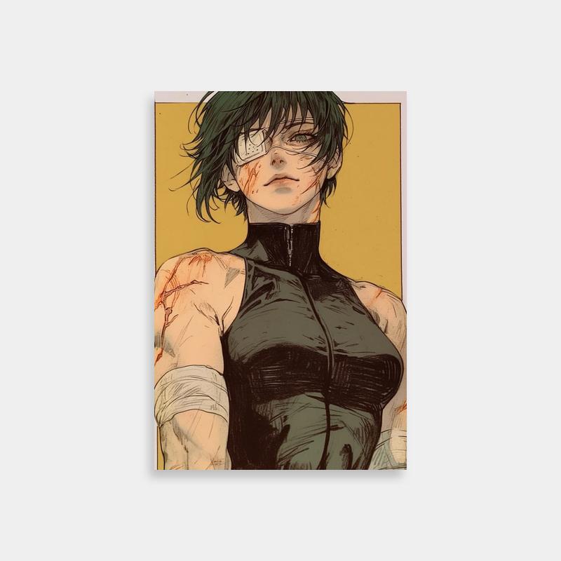 Maki Zenin Jujutsu Kaisen Tattoo Art Poster