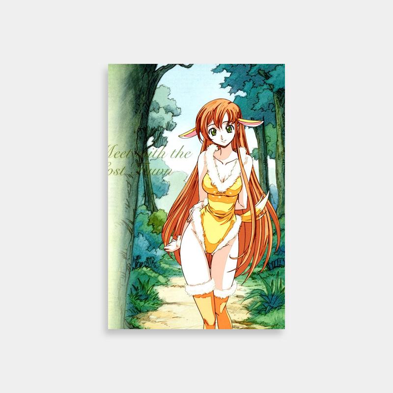 Shirley Fenette Code Geass Anime Poster - Red Hair Character in Woods