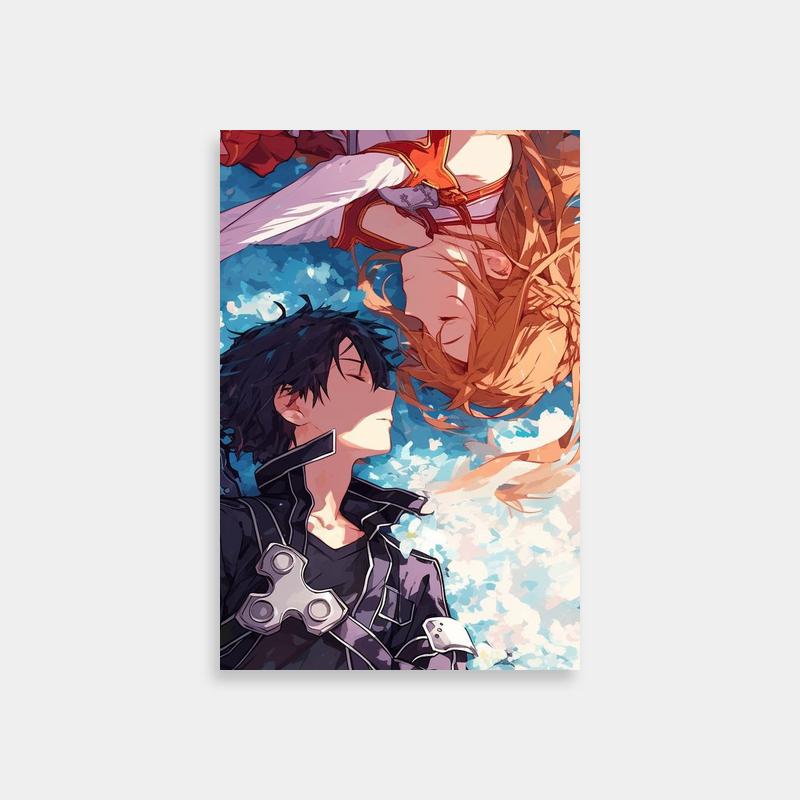 Kirito and Asuna Sword Art Online Water Scene Poster