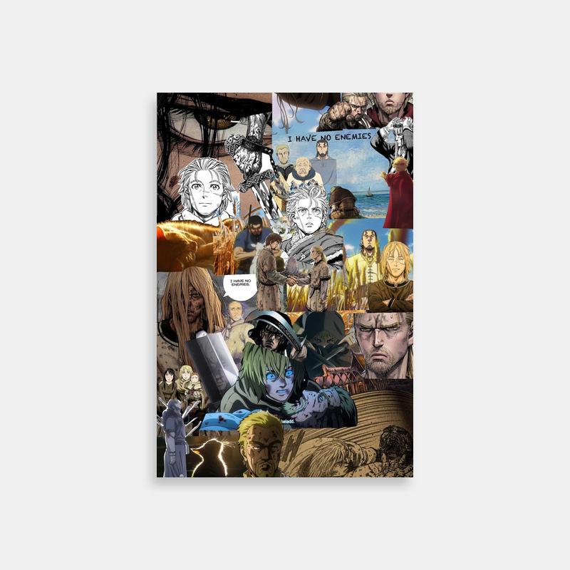 Vinland Saga Collage Wall Art - Character Faces Poster
