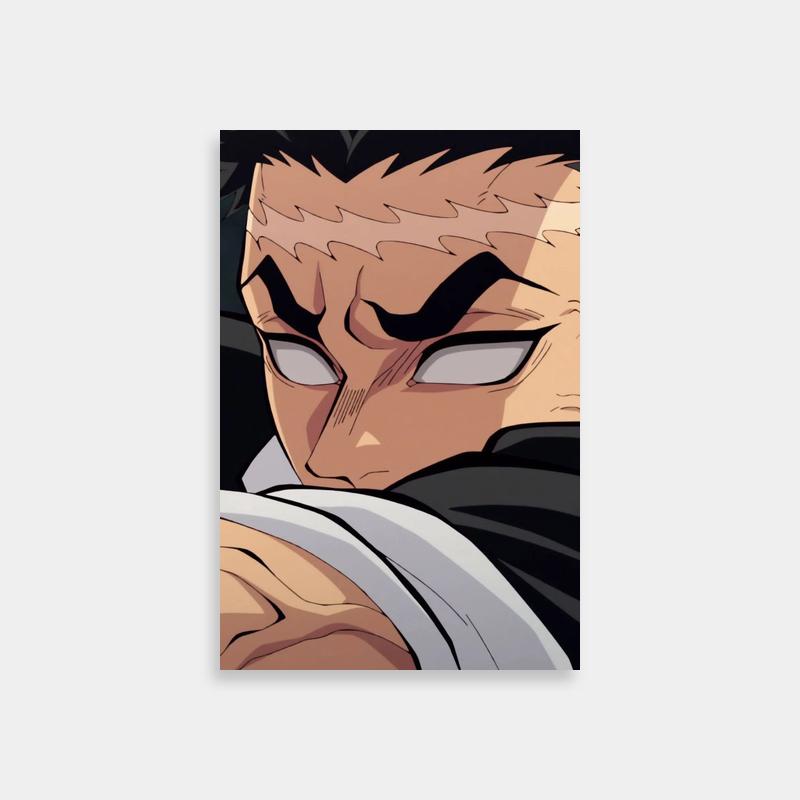 Gyomei Himejima Demon Slayer Poster - Intense Anime Character Art
