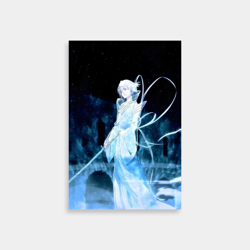 Byakuya Kuchiki Bleach Anime Poster - White-Haired Character Art