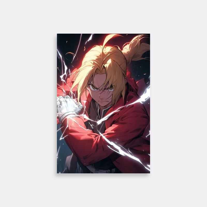 Alphonse Elric Blonde Hair Red Jacket Fullmetal Alchemist Poster