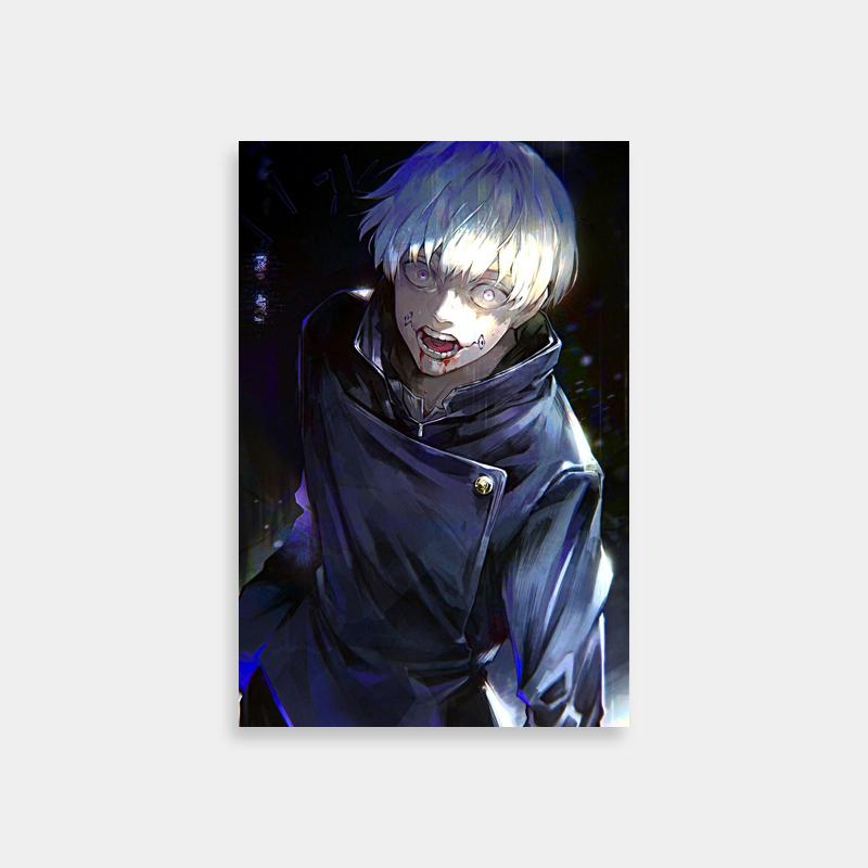 Toge Inumaki Jujutsu Kaisen Poster - White-Haired Character in the Dark