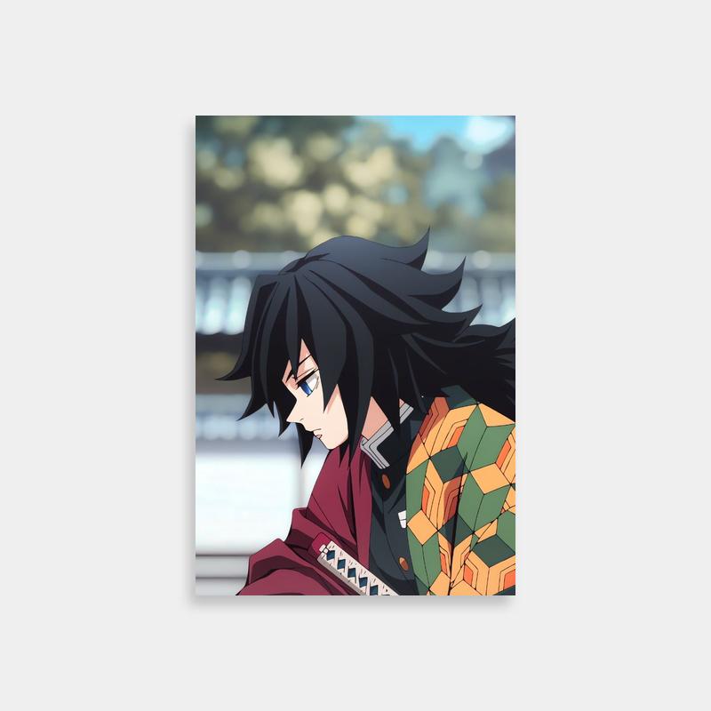 Giyu Tomioka Action Pose Poster - Demon Slayer Character Art