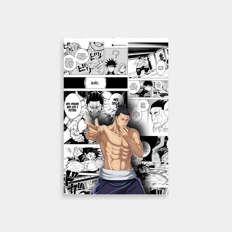 Aoi Todo Jujutsu Kaisen Martial Arts Poster - Action-Packed Comic Style