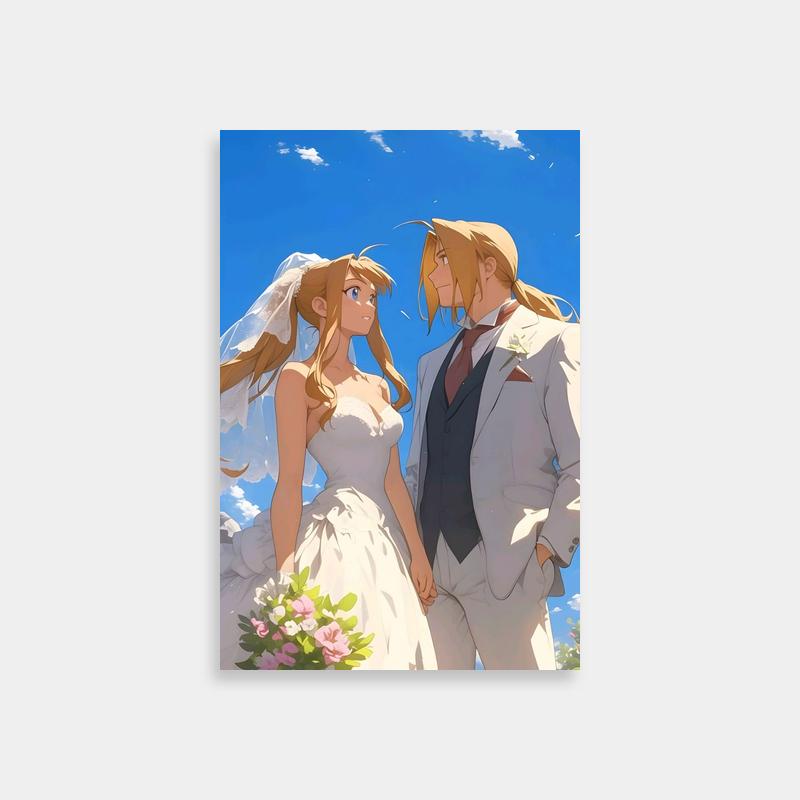 Winry Rockbell Fullmetal Alchemist Wedding Poster - Anime Couple Art