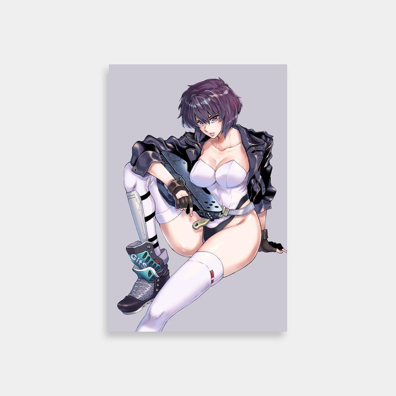Major Motoko Kusanagi Ghost in the Shell Poster - Cyberpunk Anime Art