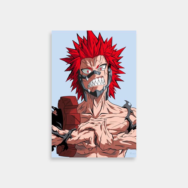 Eijiro Kirishima Demon Makeup Poster - My Hero Academia Art