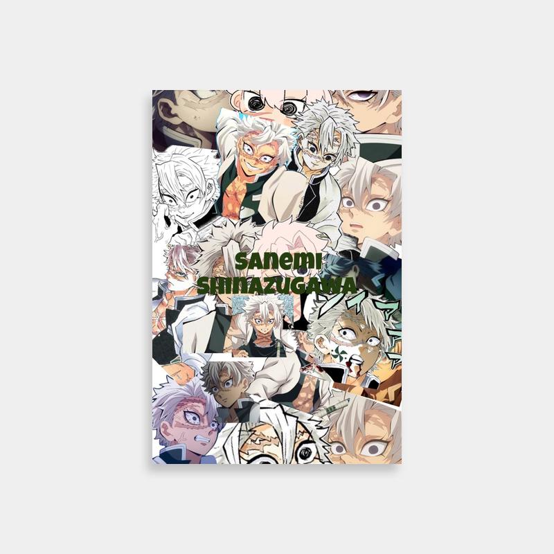 Sanemi Shinazugawa Multi-Character Demon Slayer Poster - Varied Hair Styles