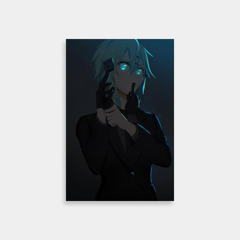 Sword Art Online Sinon with Cell Anime Poster