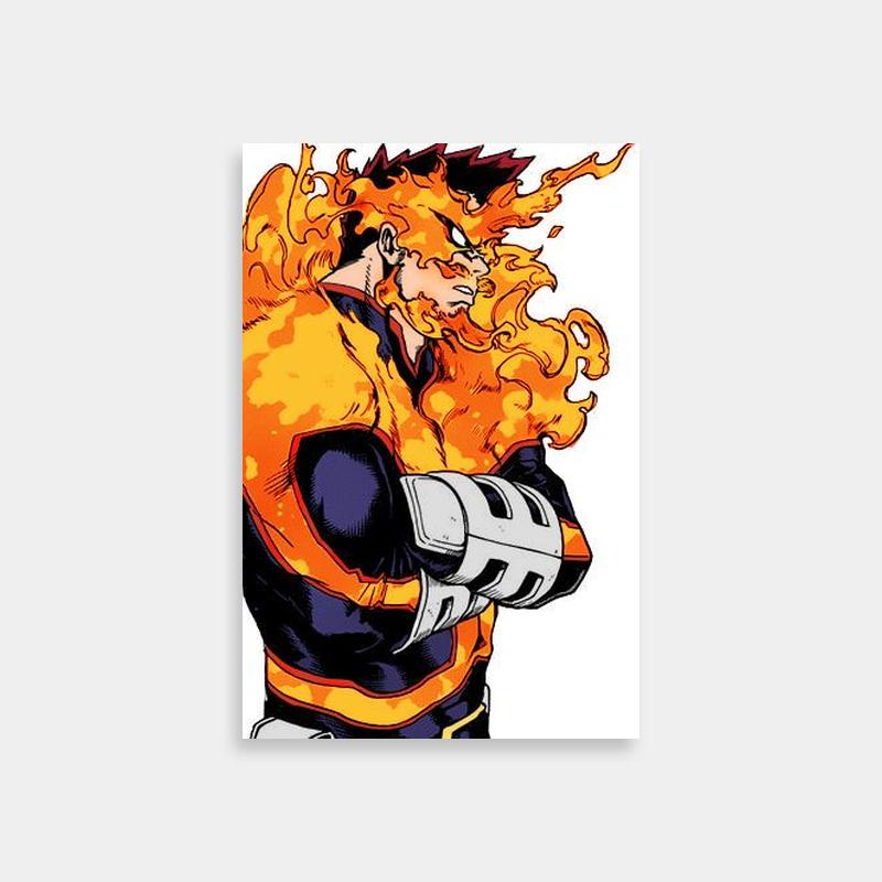 Endeavor My Hero Academia Fire Face Poster - Anime Character Art