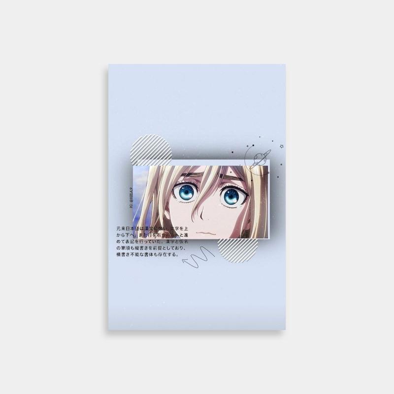 Historia Reiss Attack on Titan Poster - Blonde Anime Character with Blue Eyes