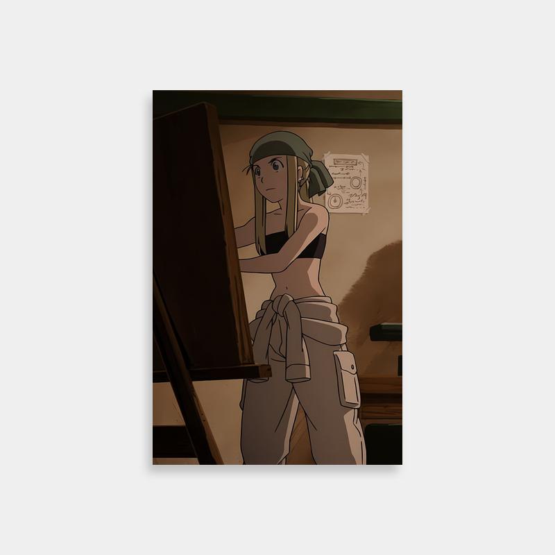 Winry Rockbell Artistic Anime Poster - Painter Art Print