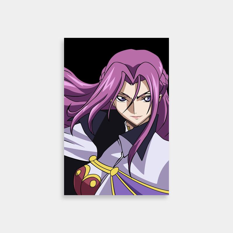 Cornelia li Britannia Code Geass Poster - Pink & Purple Hair Anime Art