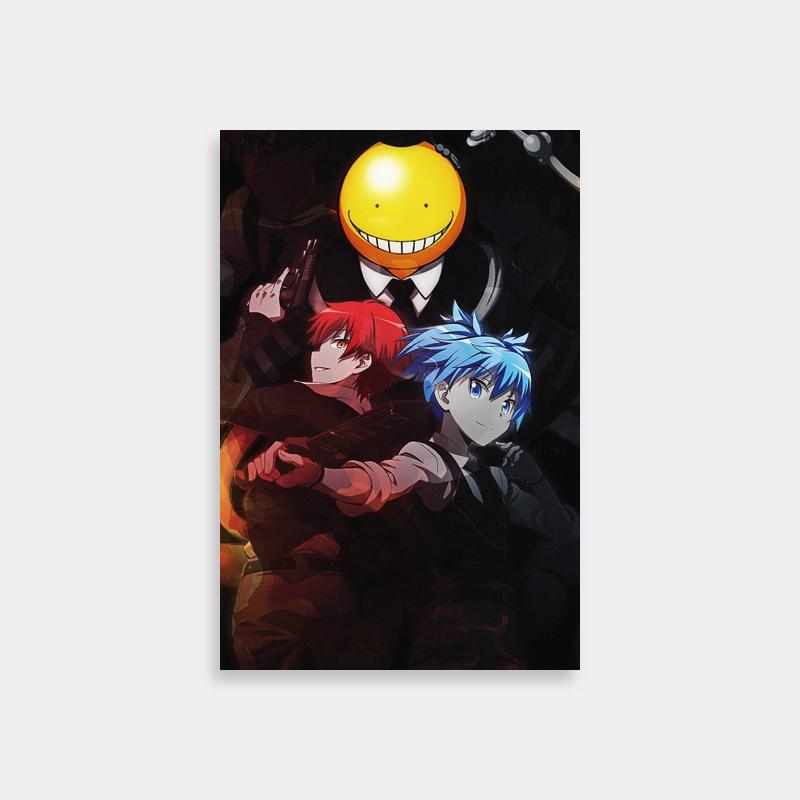 Karma Akabane Anime Poster with Orange Ball Background