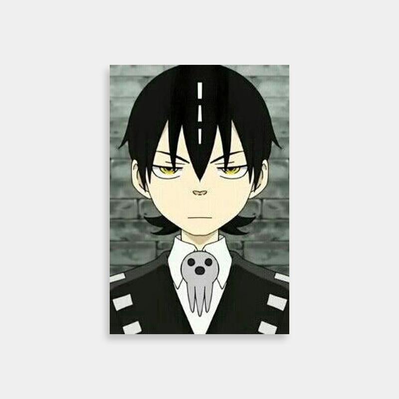 Death The Kid Soul Eater Poster - Anime Character with Black Hair & Yellow Eyes