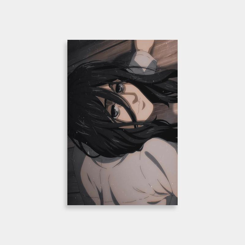 Pieck Finger Attack on Titan Poster - Long Black Hair Woman Holding Hand Up