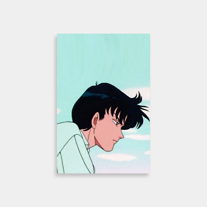 Mamoru Chiba Sailor Moon Poster - Anime Character Gazing at the Sky