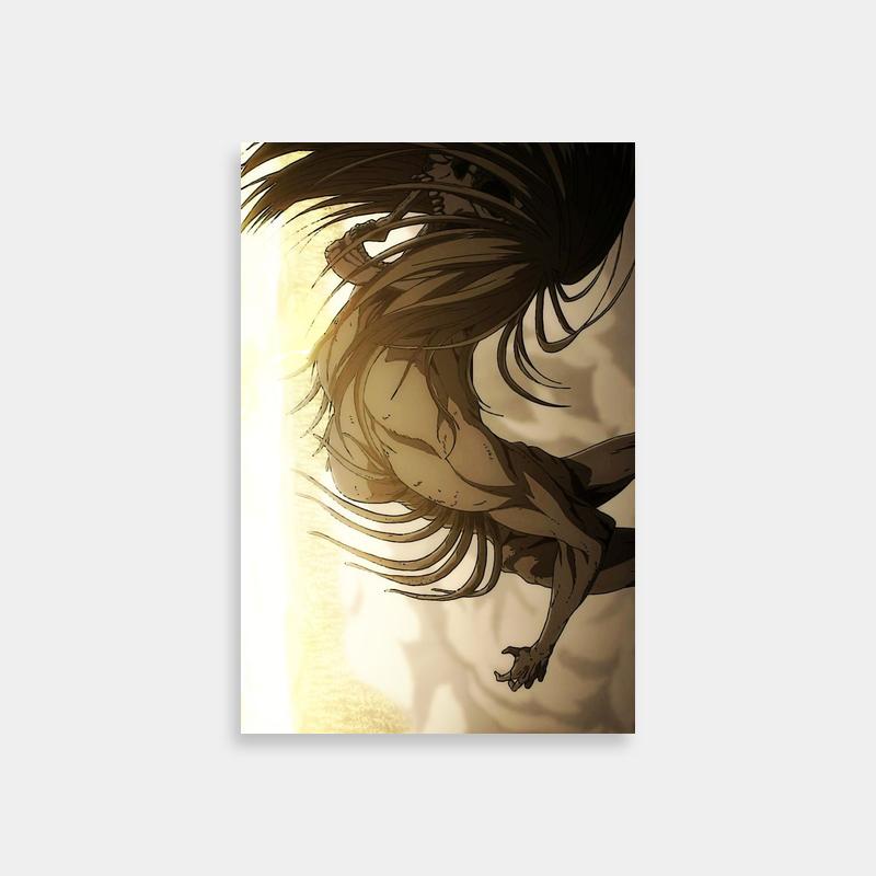 Ymir Attack on Titan Wall Art - Long-Haired Character Flying Through Light