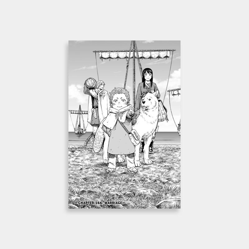 Gudrid Vinland Saga Ship & Crew Poster - Nautical Anime Art